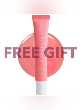 FREE GIFT Summer Fridays Lip Butter Balm in Pink Sugar, New in Box (Spend $120)